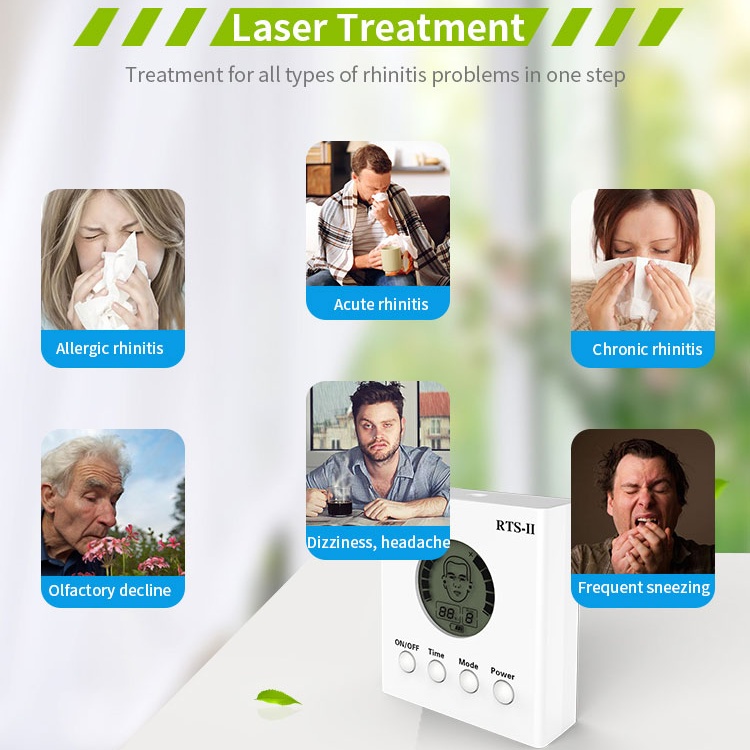 Hayfever rhinitis cure LLLT 650nm laser therapy device