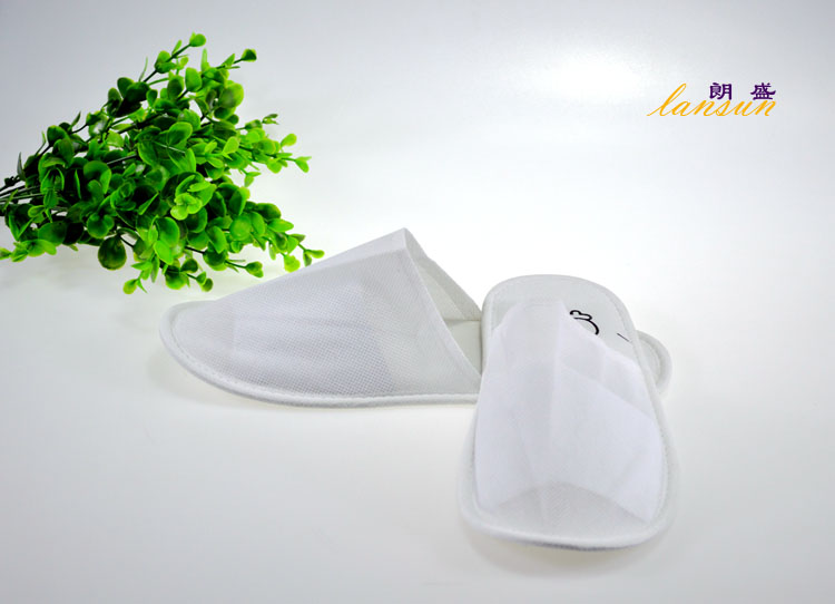 White Non-woven Disposable Hotel Slippers
