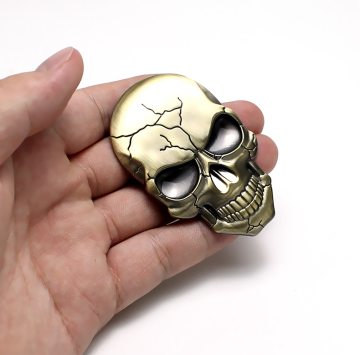 3D Metal Devil Skull Car Emblem Sticker - Chrome Auto Badge for SUV Truck Motorcycle