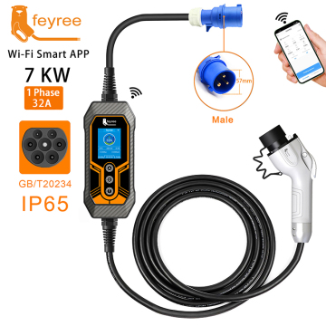 Chức năng ứng dụng sạc EV di động với phích cắm GBT 380V để sạc nhanh - Bộ sạc EV 7kW cho các trạm sạc