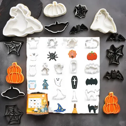 Halloween Cookie Cutters Set: 12Pcs Stainless Steel Baking Tools for Cookie and Cake Decorating