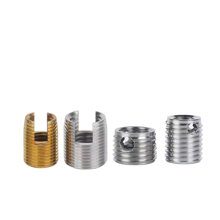 302 Series M3*0.5 Slotted Self-Tapping Inserts Stainless Steel and Zinc Plastic Thread Inserts