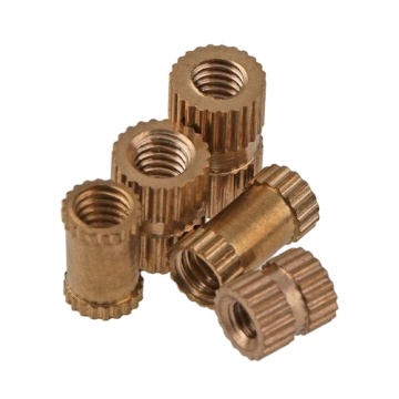 Brass Female Threaded Inserts M2-M6 Press Nut with Flat Head Ultrasonic and Heat-treated Knurled Nuts for Mining Hex Nut Type