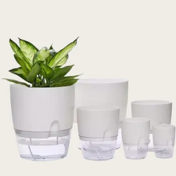 Self Watering Planter: Automatic Water Absorbing Pot with Cotton Rope for Indoor Plants