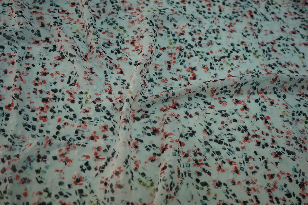 Swiss Dot Clip Jacquard Fabric