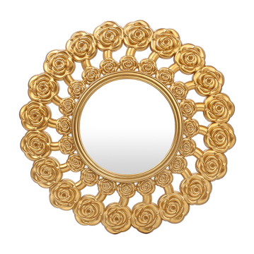 Wholesale Nordic Golden Wall-Mounted Glass Decorative Mirrors for Weddings