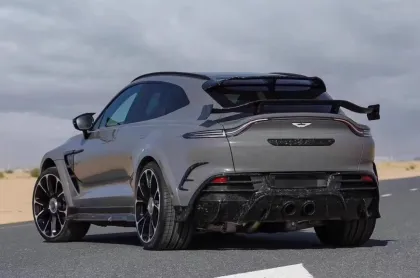 Stylish Aston Martin DBX Carbon Fiber Spoiler Upgrade: M-Style Wing Installation and Benefits