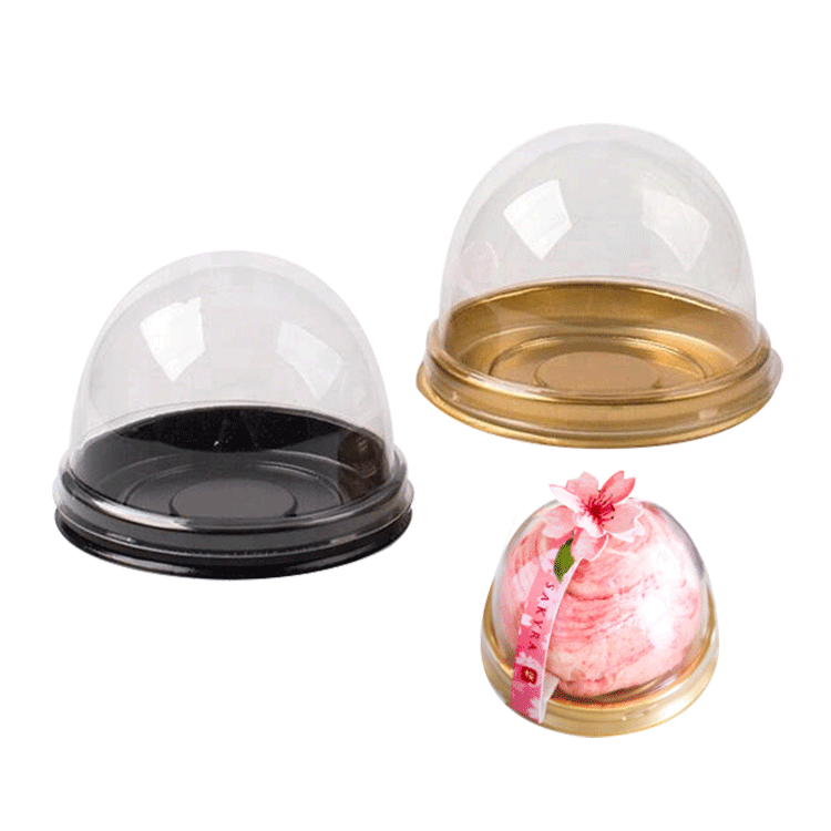 Cupcake Container Round Clear Transparent Plastic Cake Box