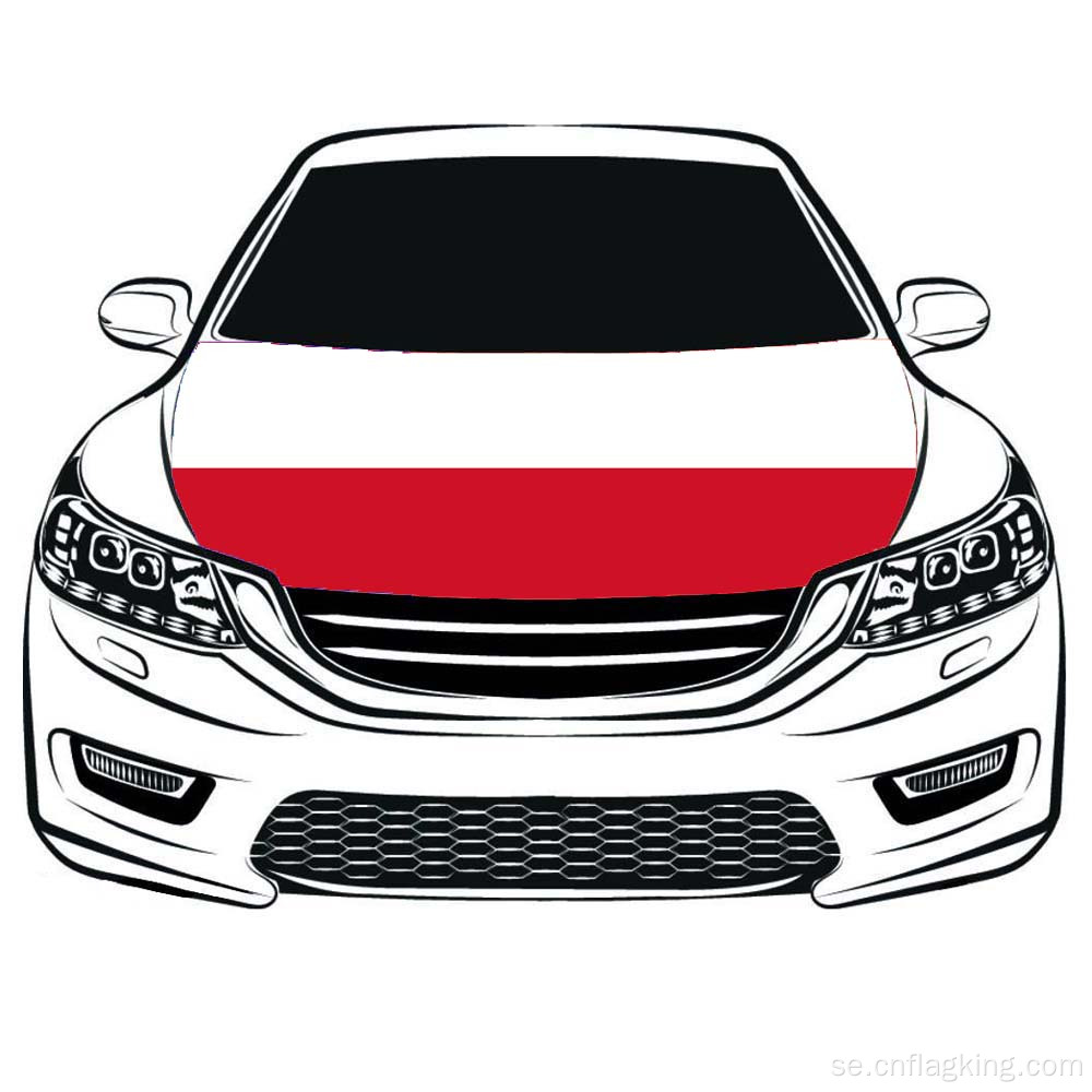 Republic of Poland Hood flag 3.3X5FT 100 * 150cm Republic of Poland Car Hood Cover Flag