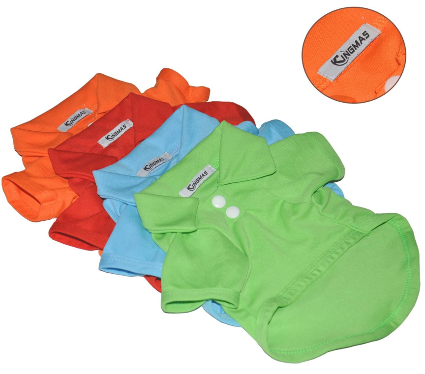 4 Pack Pet Dog Shirts