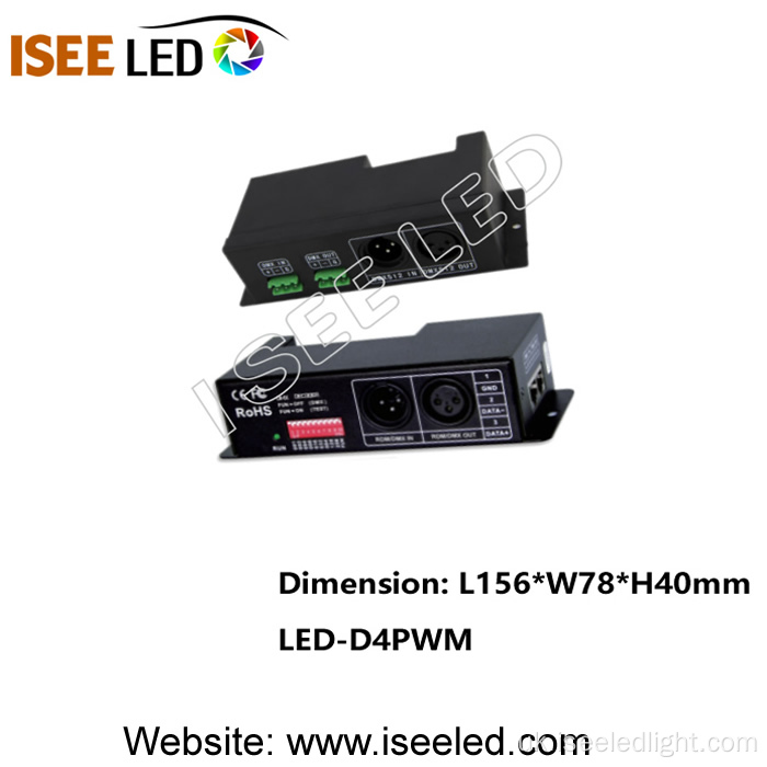 4CH DMX світлодіодний декодер Контролер PWM