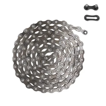 High-Quality Made in China Maya Bike Chain for 6/7/8-Speed Bicycles - 1/2x3/32 Inch, 116 Links, Steel Silver