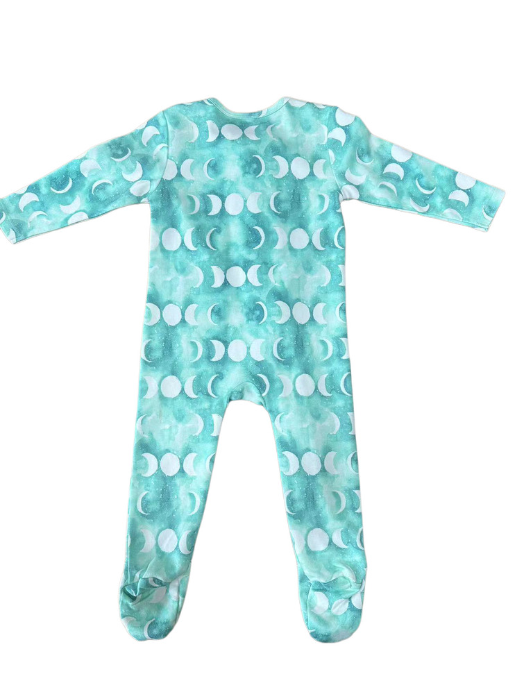 Bamboo Digital Print Baby Zipper Romper 2