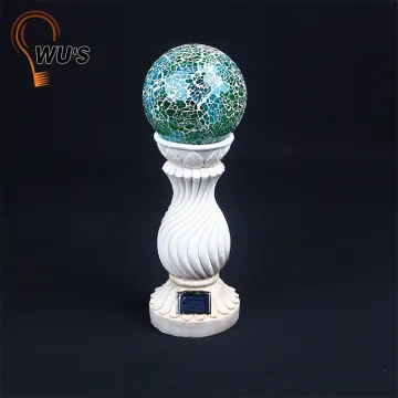 2017 latest resin mosaic lights festival decoration solar led lights for crafts