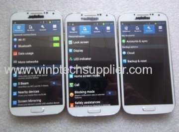 S4 I9500 I9502 Mtk6589 مقياس 1 11 رباعية النوى الروبوت 4.2 5 بوصة هاتف الجيل الثالث 3g القيروان 6589 الشحن المجاني العبرية