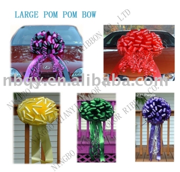 large pom pom bow