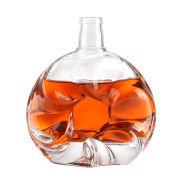 High-End 500ml Flint Glass Whisky Bottle with Glass Cap