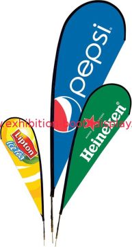 Portable Promotional Outdoor Advertising Flying Banners , Display Flag