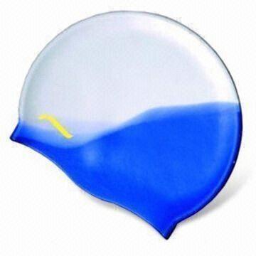 Durable Swimming Cap, Customized Printed Logos are Accepted, Made of Silicone