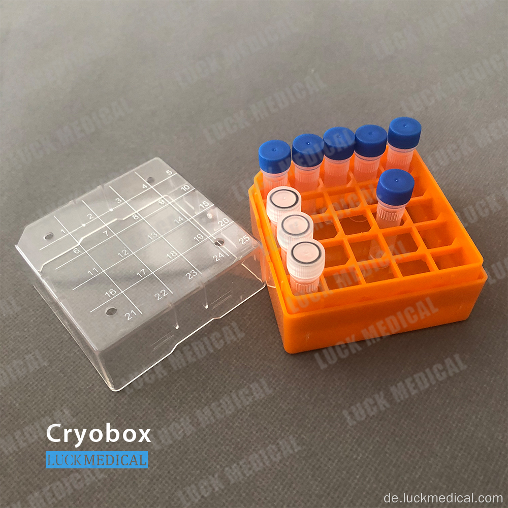 Plastikkryobox für die Kryotube -Lagerung