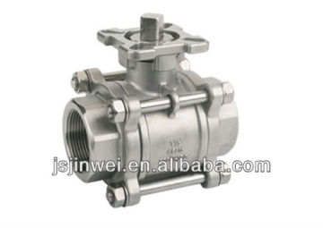 3pc Two way three way stainless steel ball valve 201 304 316 carbon steel inox manufacturer superb quality minimum order