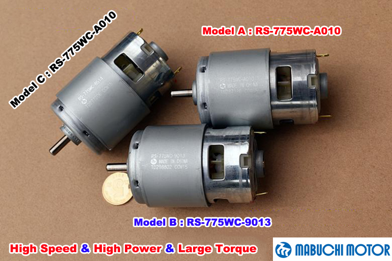 Original Mabuchi 775/755 DC Motor RS-775WC RS-755VC DC 12V 14.4V 18V 24V High Speed Large Torque Electric Drill Motor