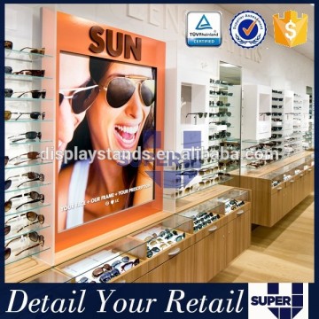 MDF eyewear fashion store fixtures and displays with lower cost