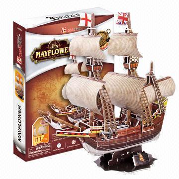 3D Puzzle May Flower Ancient Jalor Paper Model, OEM Orders Welcomed, EN71 Mark