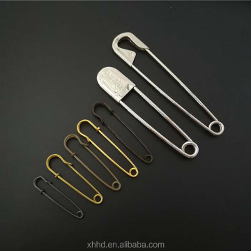 Gold, Black, Silver, Bronze Metal Pear Shaped Safety Pins