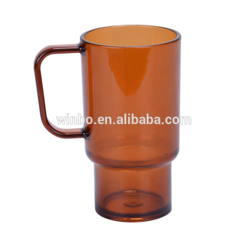 440ml AS clear plastic mug with mug