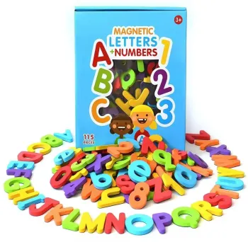 Preschool Learning Toys: 123 Foam Letters, ABC Alphabet, and Number Fridge Magnets for Toddlers