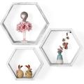 Hexagonal Floating Shelves Wall Mounted Set