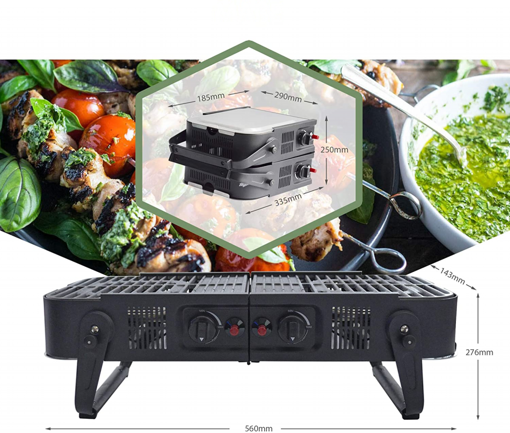 Parrilla plegable de camping para cocinar