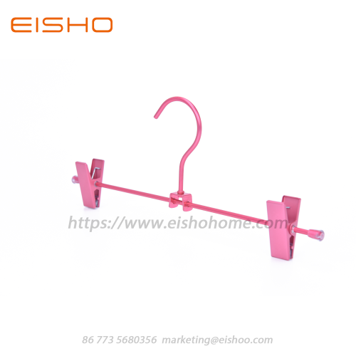 Pants Hangers With Clips In Satin-finised Aluminum 11.8''