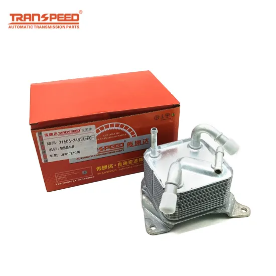 Transpeed New 4 Tubes 3 Corners JF017E RE0F11E CVT Transmission Gearbox Oil Cooler" could be shortened to:

"JF017E RE0F11E CVT Transmission Gearbox Oil Cooler" 

However, if you need exactly one phrase as requested from your original text without alterin