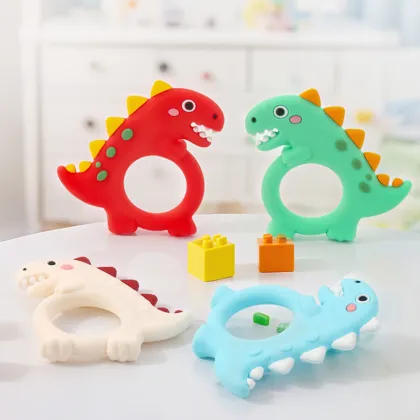Dinosaur Silicone Teething Toys for Little Explorers