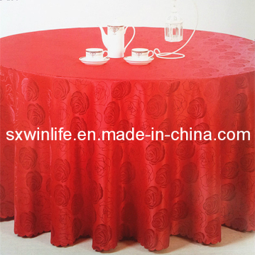 Jacquard Flower Table Cloth for Hotel (WLTC039)