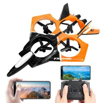 2.4G LED Light RC Glider Airplane - Ready-to-Fly Toy with Fling Wings for Kids