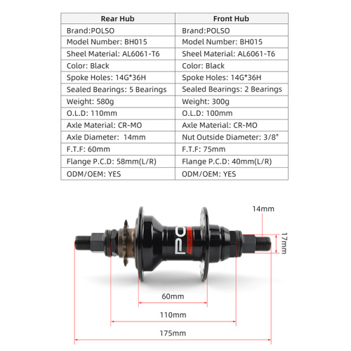 BMX Bike Hub Alloy BMX Casstte Hub 9T