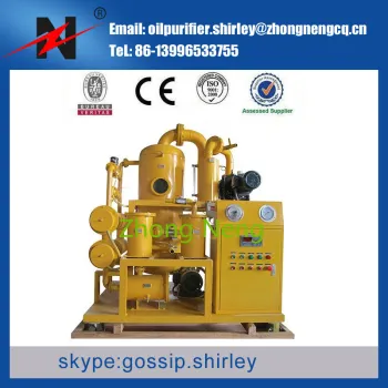 Double-Stage Vacuum Oil Purifier Oil Filtration Plant ZYD