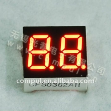 Red Color 0.36 Inch Dual Digital Display with 30mcd Intensity