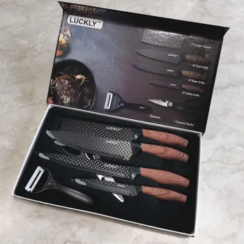 New 7-Piece Stainless Steel Kitchen Knife Set in Gift Box: Your Ultimate Cooking Companion