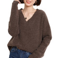 V Hals Langarm Pullover Pullover