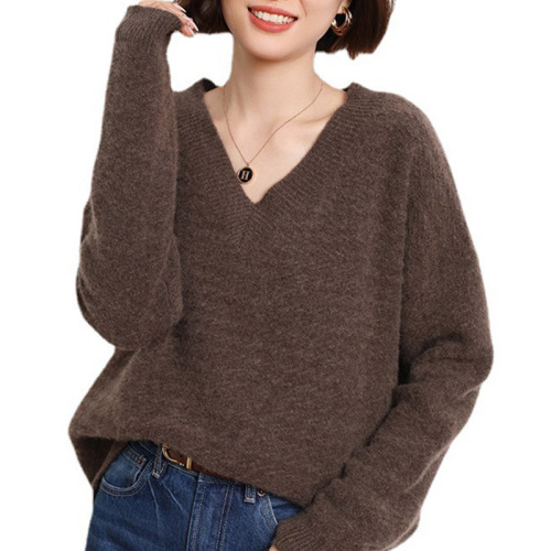 V Neck Long Sleeve Pullover Sweater