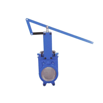 GGG 40 Electric/MANUAL/Pneumatic Body Knife Gate Valve with Lever for Water Gas Oil - China Factory Ball Structure Valve