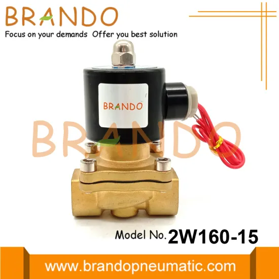 2W160-15 Brass Water Solenoid Valve 1/2'' 24VDC 220VAC