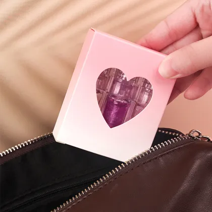 Vegan Pink Lip Gloss with Fruit Flavor and Tint