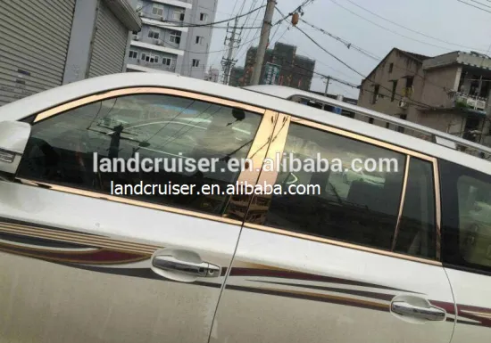 golden color stainless steel full windows trims for toyota landcrusier lc200/fj200 2013