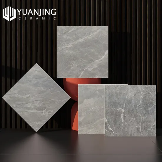 400x400mm Grey and White Marble Flooring Tiles: Waterproof Laminate Option for Bathroom