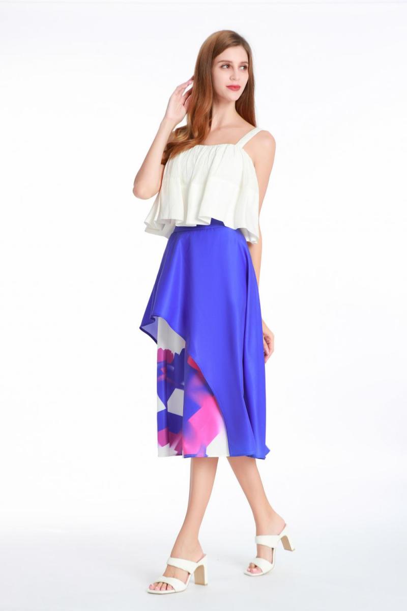 Satin Printed Mermaid Skirt